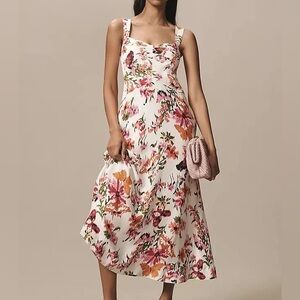 Maeve The Jocelyn Sleeveless Slip Midi Dress In Pink Size S